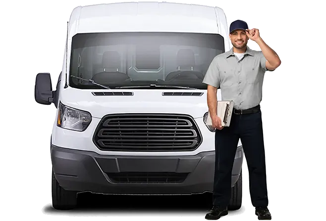 Emergency local plumber arrived with service van